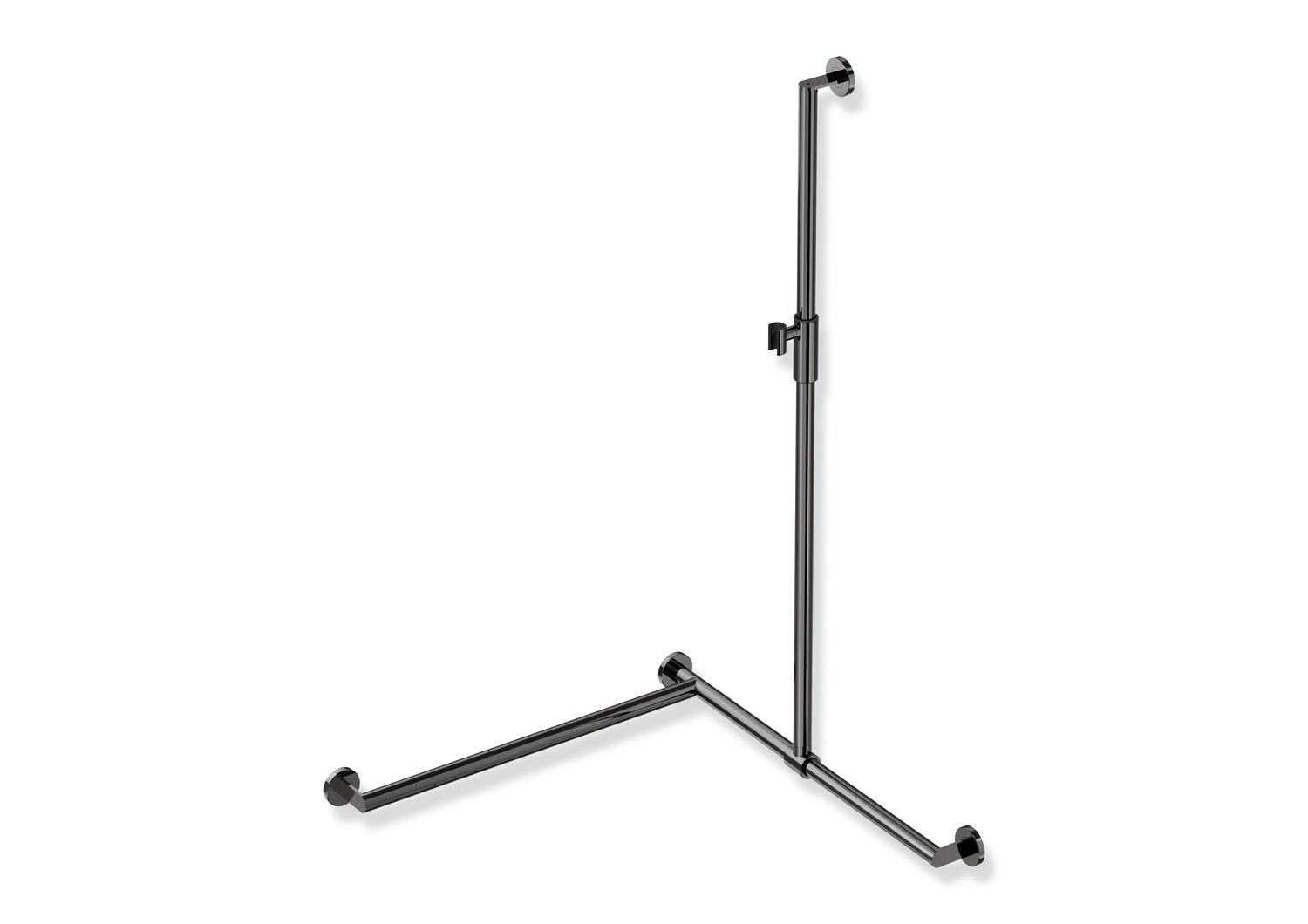 HEWI System 900 Duschhandlauf 1250 x 765 x 765 mm, links, Ø32, Magnetbrausehalter