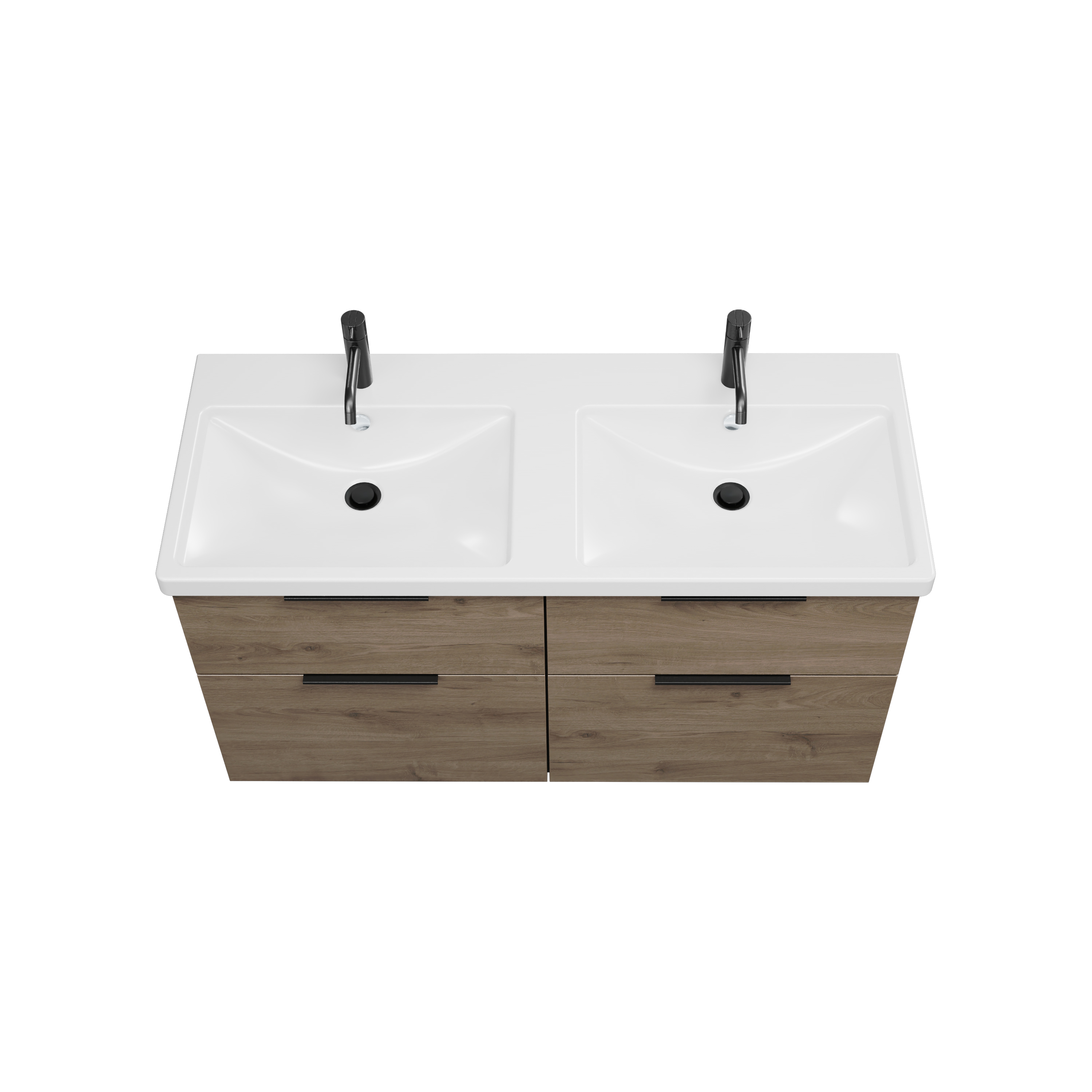 burgbad Eqio Badmöbel-Set SEYT123 Eiche Dekor Caramel/Alpinweiss