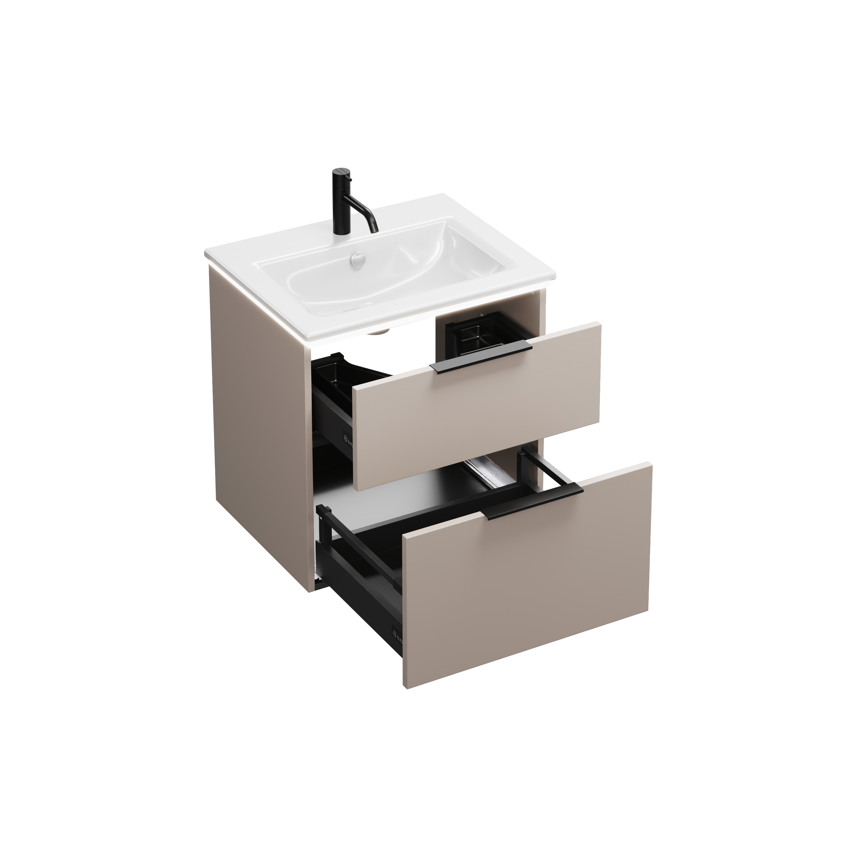 Eqio Slim bathroom furniture set SHBU062 light gray matt/alpine white