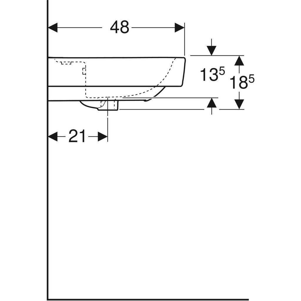 Renova Plan Aufsatz-Waschtisch 85cm