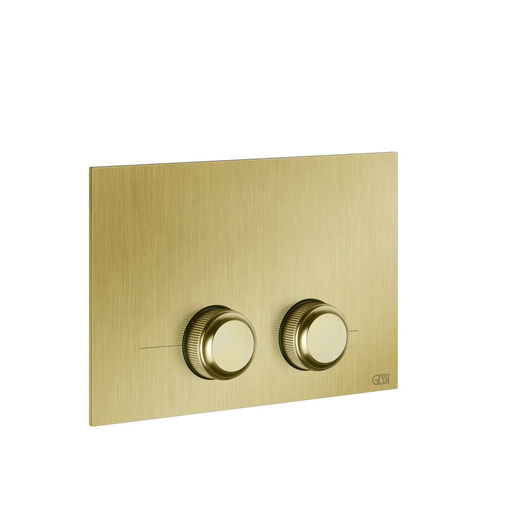 Gessi VENTI20 Betätigungsplatte Geberit Omega gold gebürstet PVD