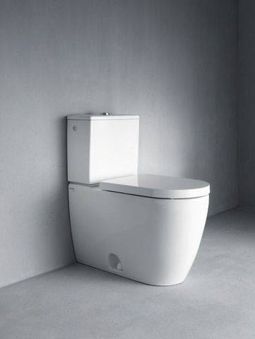ME by Starck Stand-WC für Kombi 650 mm Tiefspüler, Abgang senkrecht, weiß HygieneGlaze