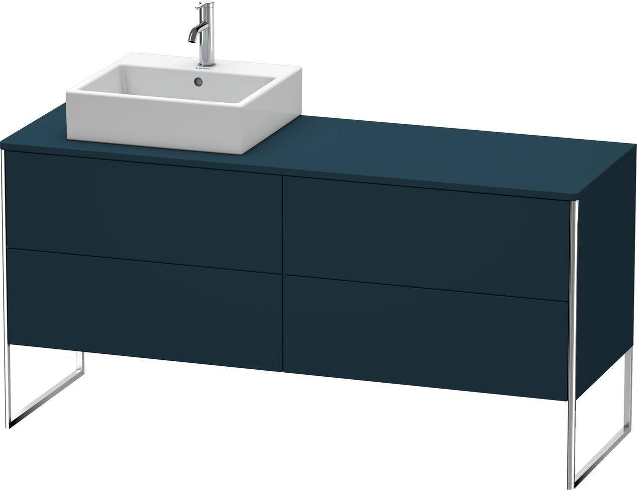 Duravit XSquare Waschtischunterbau bodenstehend XS4924, 4 Auszüge, 1600 x 548mm