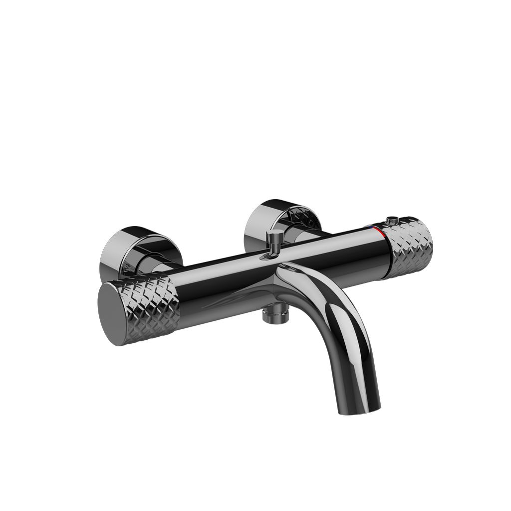 Gessi Habito Intreccio Aufputz-Thermostat mit Wanneneinlauf, Metall schwarz