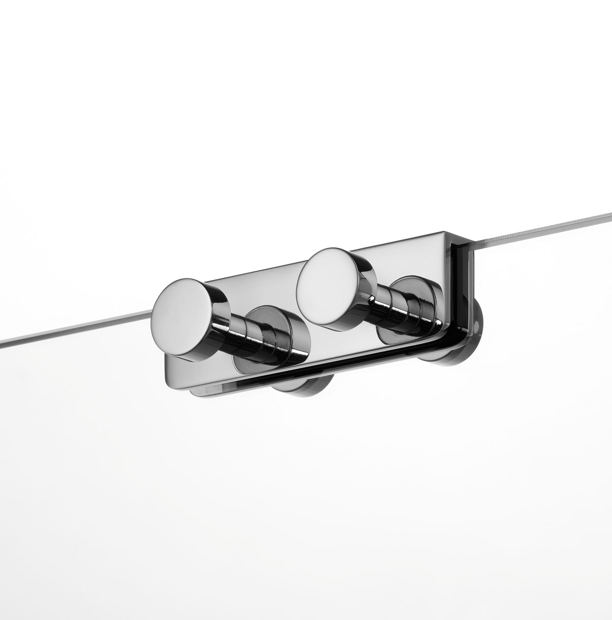 Hakenleiste sky mit vier Haken für Glasduschwand