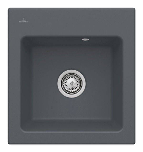 Villeroy & Boch Subway 45 XS Flat Küchenspüle, mit Ablaufgarnitur, mit Handbetätigung, 440 x 475mm