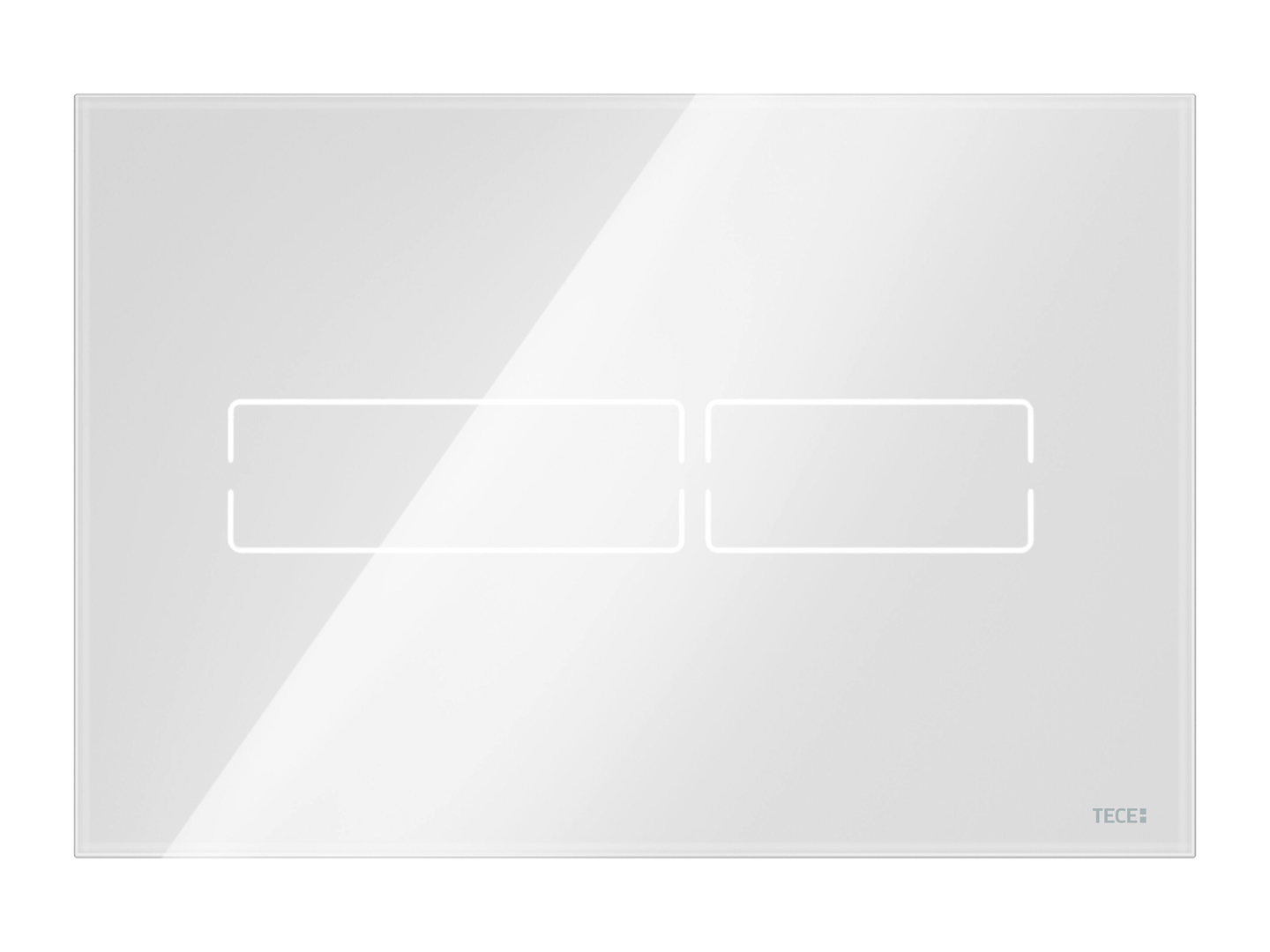 TECElux Mini Abdeckplatte Glas weiß glänzend