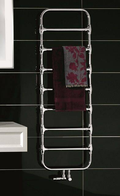 Nobis Badheizkörper für Warmwasseranschluss verchromt, Modell NOB-150-050