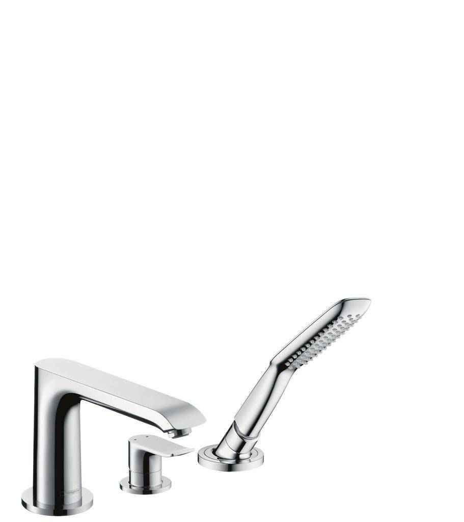 Hansgrohe 3-Loch Einhebel-Wannenrandmischer Metris